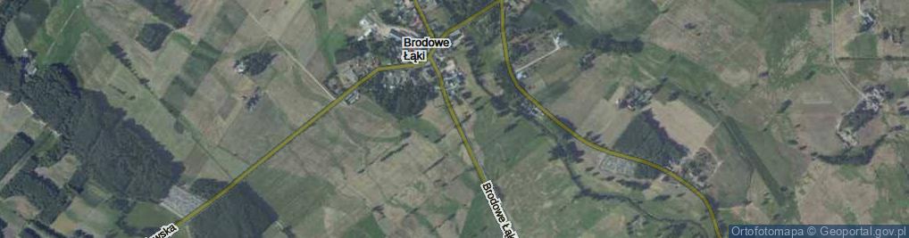 Zdjęcie satelitarne Brodowe Łąki ul.